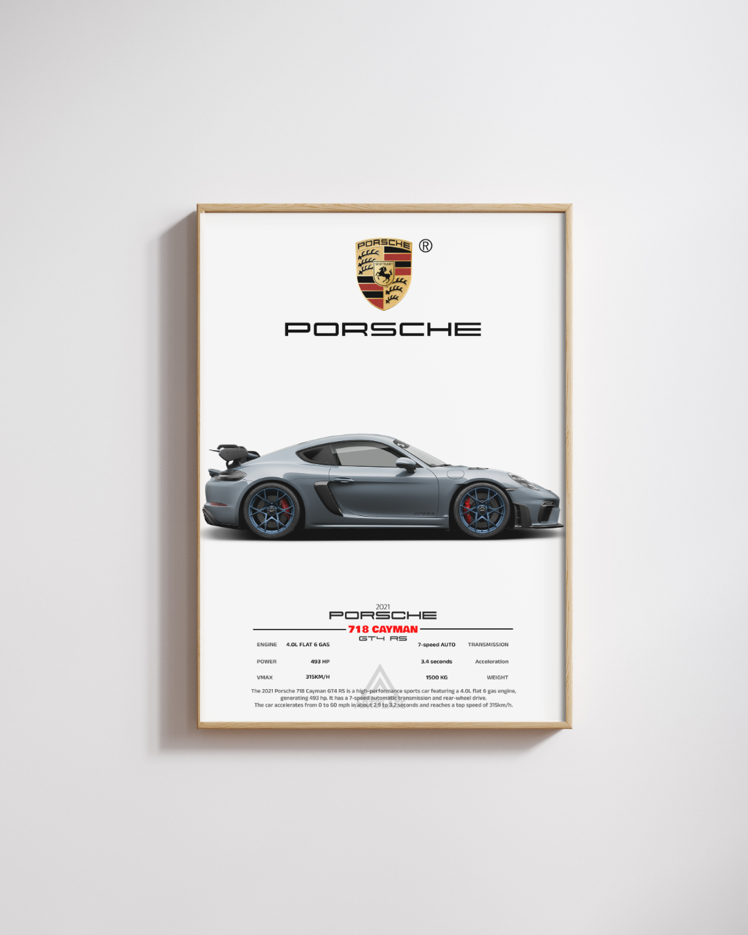 Cadre connecté 718 Cayman GT4 RS - Vue 2