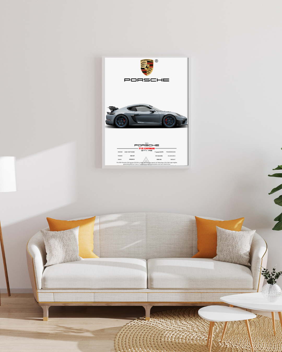 Cadre connecté 718 Cayman GT4 RS - Vue 3