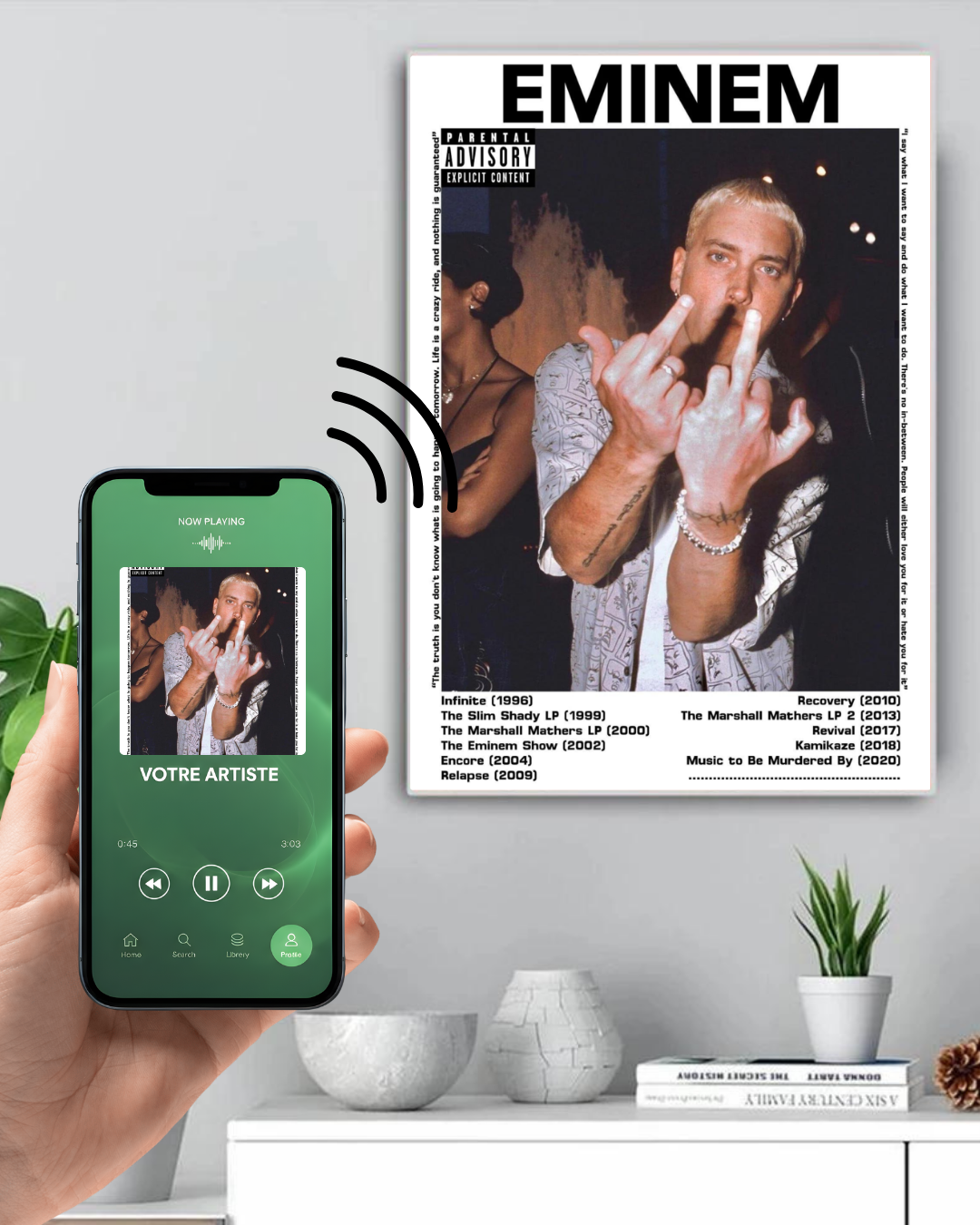 Cadre connecté Eminem