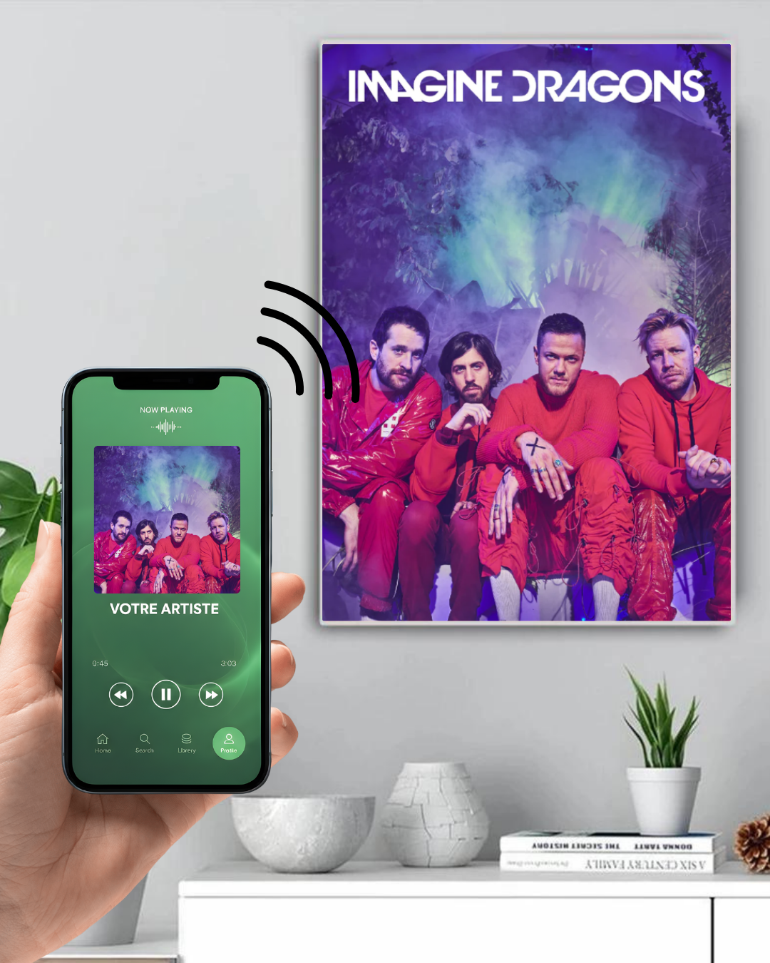 Cadre connecté Imagine Dragons