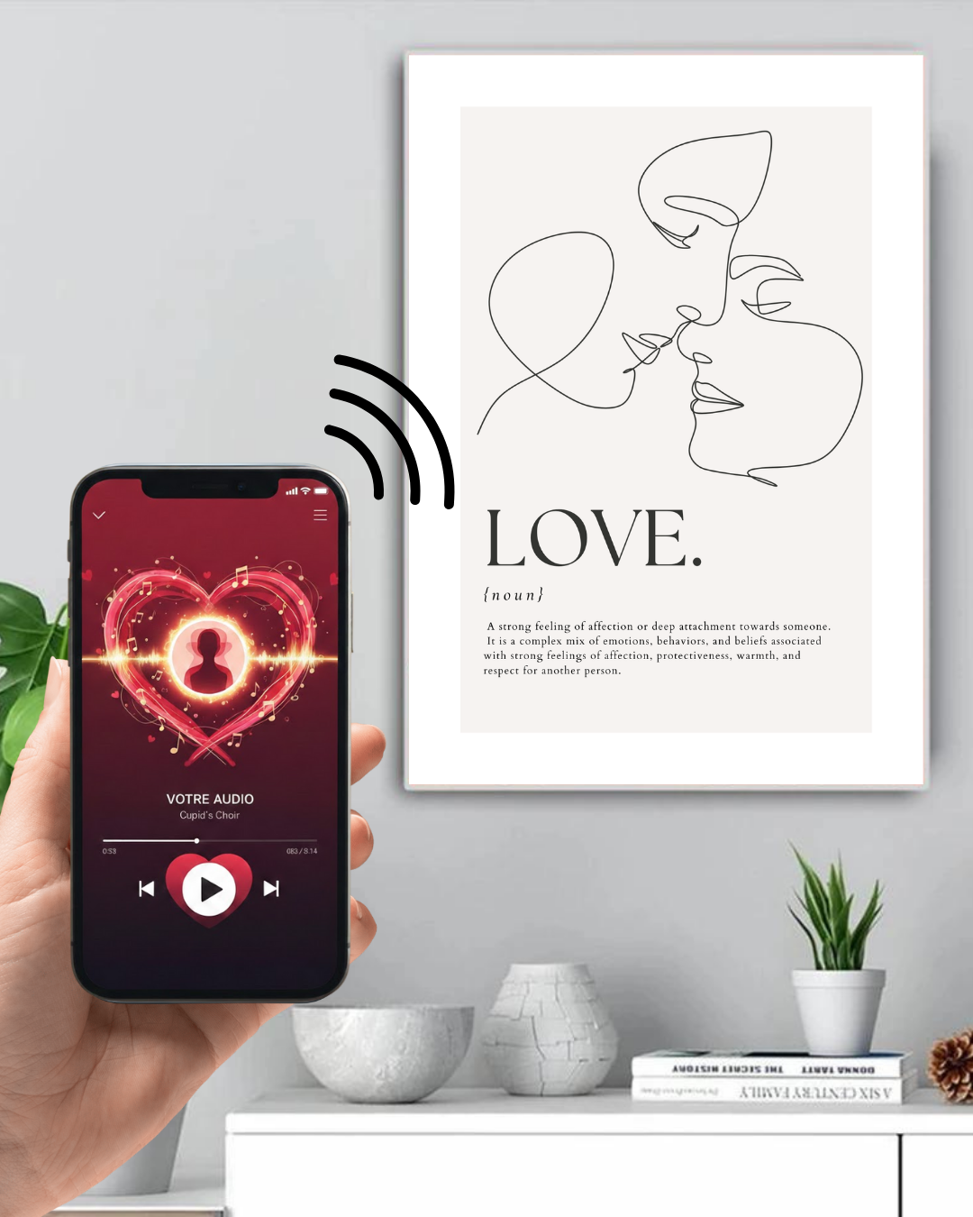 Cadre connecté Love