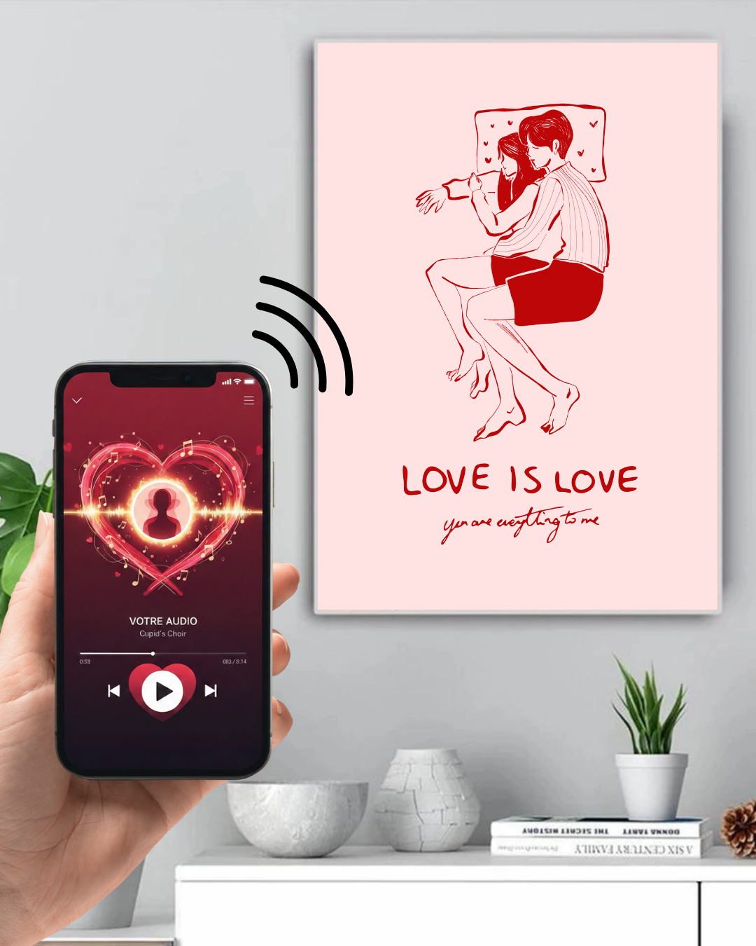 Cadre connecté Love is Love