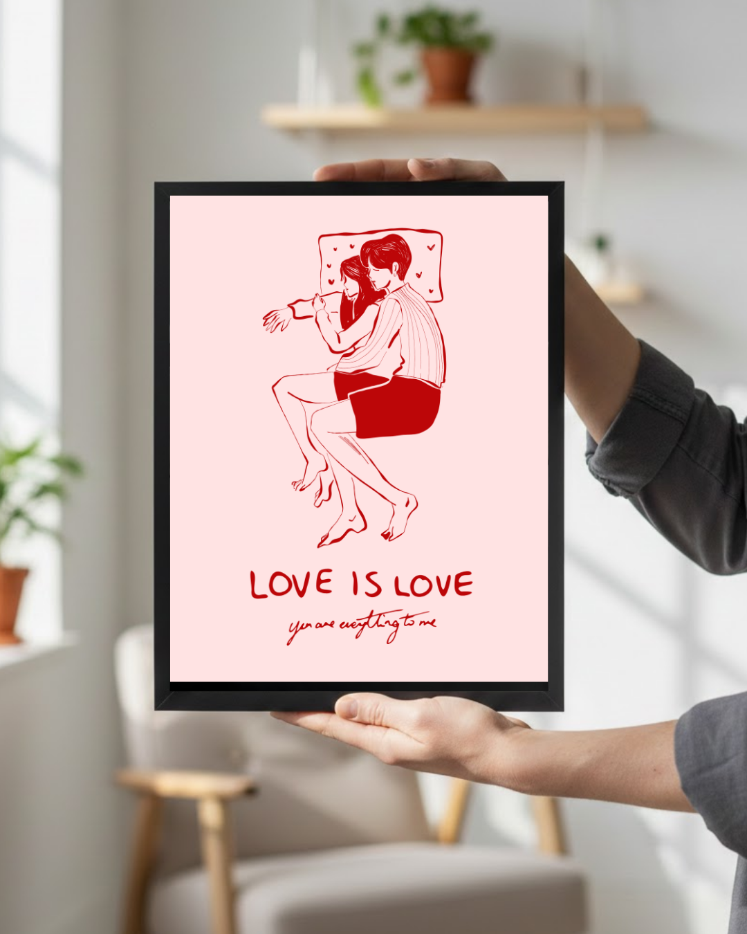 Cadre connecté Love is Love - Vue 3