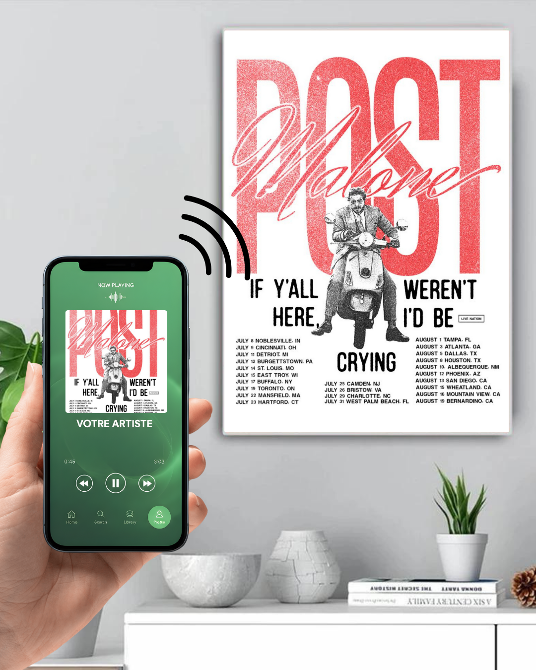 Cadre connecté Post Malone