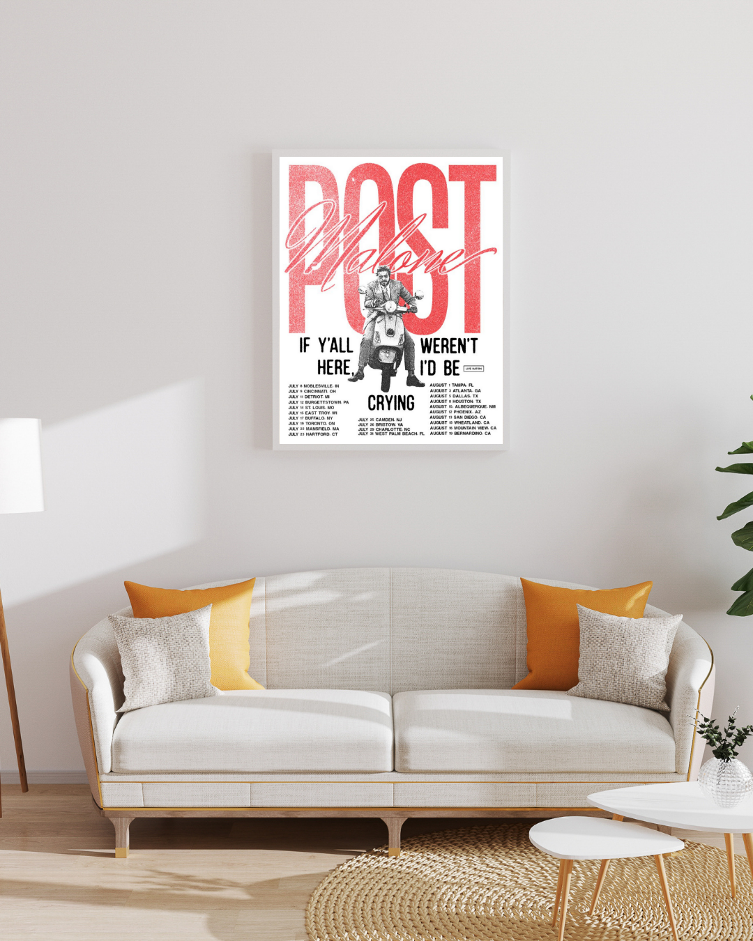 Cadre connecté Post Malone - Vue 3