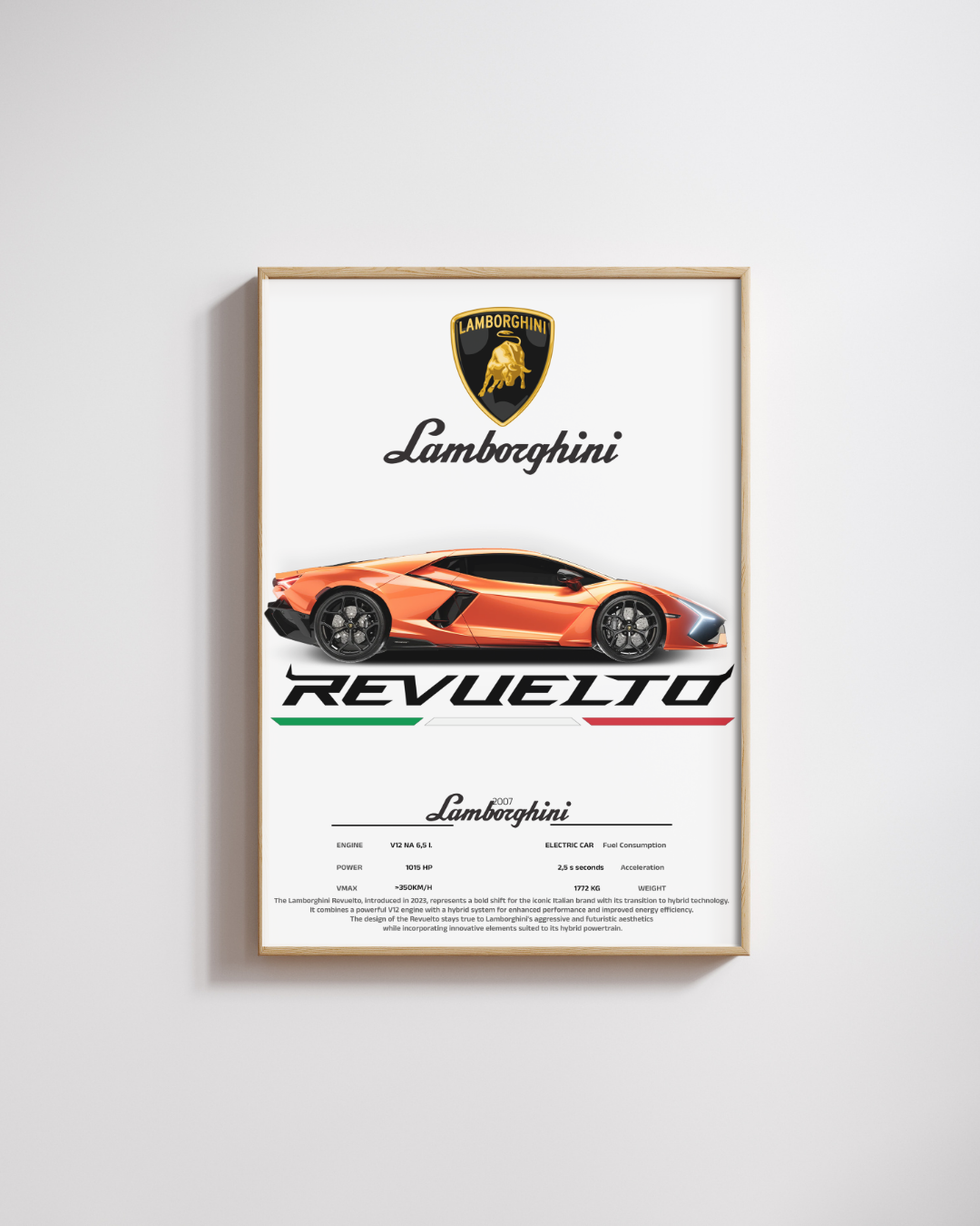 Cadre connecté Lamborghini Revuelto - Vue 2