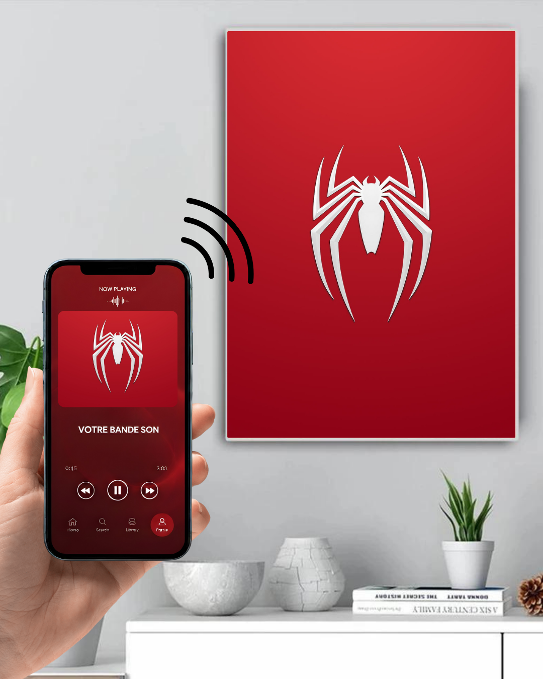 Cadre connecté SpiderMan