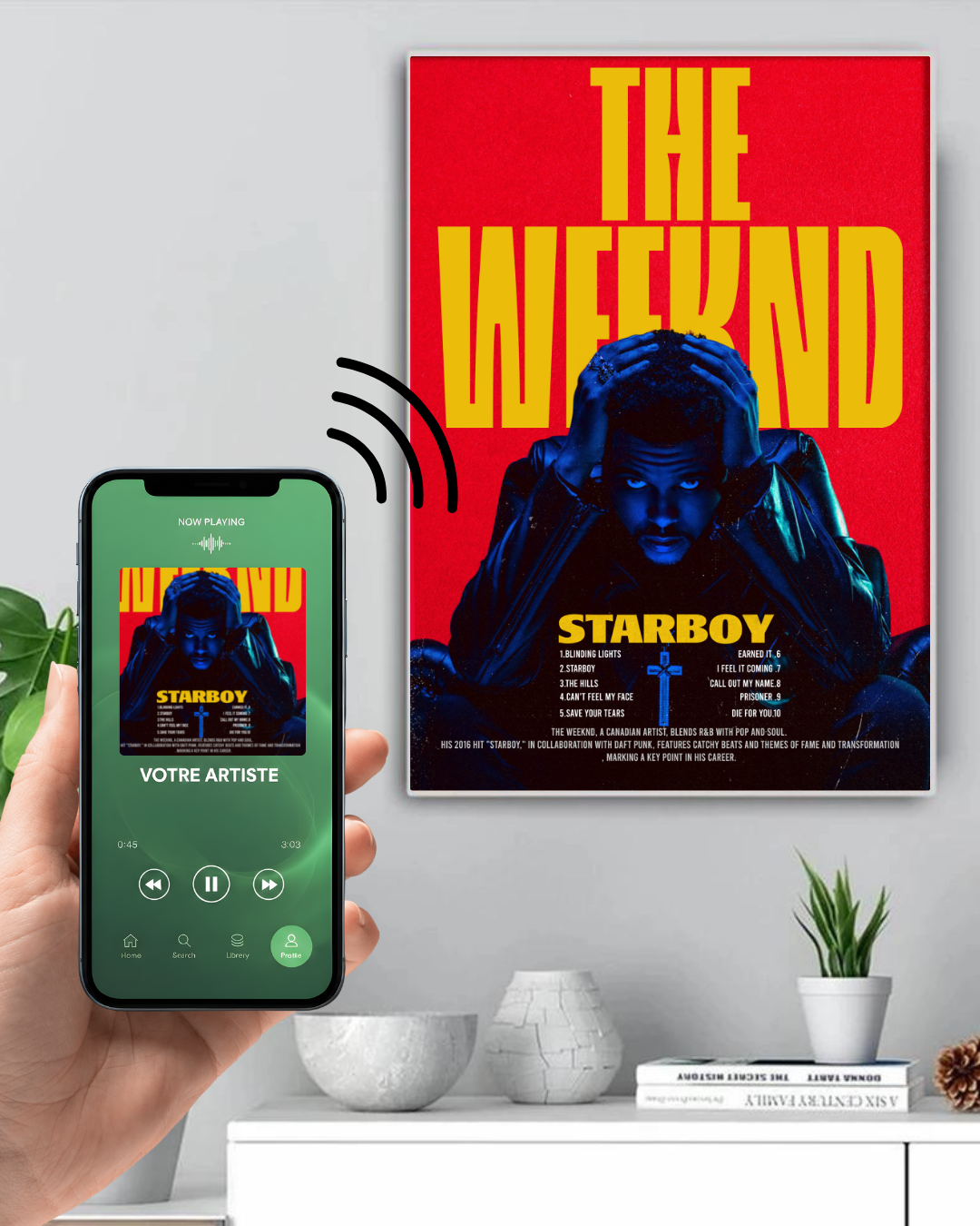 Cadre connecté The Weeknd